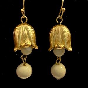 Lily of the Valley sweet dangle earrings.